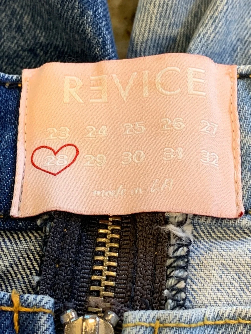 Revice Yin-Yang Jeans Size 28 Ankle Cropped Full Zipper Two Toned